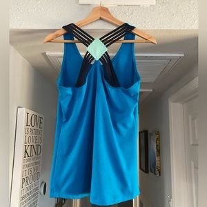 Jofit women’s workout tank top - large, blue